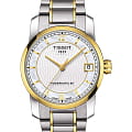 Tissot Tissot T-Classic Titanium T087.207.55.117.00 Tradition T0872075511700 механические женские часы  белый циферблат, браслет титановый c pvd покрытием — вид спереди
