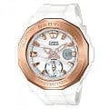 Casio Casio Baby-G BGA-220G-7A  BGA-220G-7A кварцевые женские часы белый циферблат, браслет силикон — вид спереди