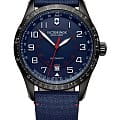 Victorinox Victorinox 241820  241820 механические мужские часы синий циферблат, браслет кожа + нейлон — вид спереди