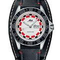 Mido Mido Ocean Star Worldtimer M026.830.16.030.00  M0268301603000 механические мужские часы белый циферблат, браслет кожаный — вид спереди