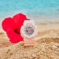 Casio Casio Baby-G BA-110AQ-4ADR (BA-110AQ-4A) кварцевые женские часы часы крупный план розовый циферблата