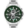 Lee Cooper Lee Cooper LC07830.370  LC07830.370 кварцевые мужские часы зеленый циферблат, браслет нержавеющая сталь — вид спереди