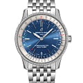 Breitling Breitling Navitimer Automatic 38 A17325211C1A1  A17325211C1A1 механические мужские часы синий циферблат, браслет нержавеющая сталь — вид спереди