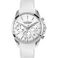 Jacques Lemans Jacques Lemans 1-1752B  1-1752B кварцевые женские часы серый циферблат, браслет кожа + текстиль — вид спереди