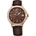 Orient Orient AC07001T (FAC07001T)  FAC07001T механические женские часы  коричневый циферблат, браслет кожа + текстиль — вид спереди