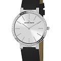 Jacques Lemans Jacques Lemans Classic 1-2015A  1-2015A кварцевые женские часы серебристый циферблат, браслет кожаный — вид спереди