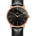 Rado Rado Diamaster Thinline R14068166 Automatic R14068166 механические мужские часы  черный циферблат, браслет кожаный — вид спереди