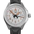 Aviator Aviator Airacobra V.3.39.0.336.4  V.3.39.0.336.4 механические мужские часы  серый циферблат, браслет кожаный — вид спереди