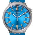 Swatch Swatch Big Bold Irony Standard SB07S115  SB07S115 кварцевые мужские часы голубой циферблат, браслет резина — вид спереди