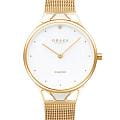 Obaku Obaku Diamond V302LXGWMG  V302LXGWMG кварцевые женские часы белый циферблат, браслет нержавеющая сталь с ip-покрытием — вид спереди
