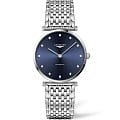 Longines Longines La Grande Classique L4.908.4.97.6 кварцевые женские часы часы крупный план синий циферблата