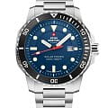 Swiss Military by Chrono Swiss Military by Chrono Solar Power SMS34102.02  SMS34102.02 кварцевые мужские часы  синий циферблат, браслет нержавеющая сталь — вид спереди