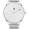 Tommy Hilfiger Tommy Hilfiger Dressed Up 1782338  1782338 кварцевые женские часы серебристый циферблат, браслет нержавеющая сталь — вид спереди