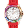 Philipp Plein Philipp Plein The Spectre Lady PWTAA1024  PWTAA1024 кварцевые женские часы серебристый циферблат, браслет силикон — вид спереди