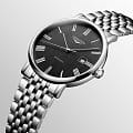 Longines Longines Elegant Collection L4.911.4.71.6 механические мужские часы часы крупный план черный циферблата