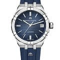Maurice Lacroix Maurice Lacroix Aikon Automatic AI6007-SS000-430-4  AI6007-SS000-430-4 механические мужские часы синий циферблат, браслет каучук — вид спереди