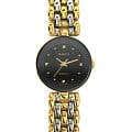 Rado Rado Florence R48745154  R48745154 кварцевые женские часы черный циферблат, браслет нержавеющая сталь с pvd-покрытием — вид спереди
