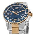 Longines Longines Hydroconquest L3.340.3.98.7 hydroconquest швейцарские мужские часы на браслете сталь c pvd покрытием боковой вид