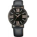 Orient Orient QC0E001B (FQC0E001B)  FQC0E001B  женские часы  черный циферблат, браслет кожа + текстиль — вид спереди