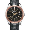 Rado Rado Hyperchrome R32184155  R32184155 кварцевые мужские часы черный циферблат, браслет кожаный — вид спереди