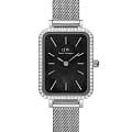 Daniel Wellington Daniel Wellington Quadro DW00100667  DW00100667 кварцевые женские часы черный циферблат, браслет нержавеющая сталь — вид спереди