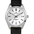 Jacques Lemans Jacques Lemans Classic 1-2143B  1-2143B кварцевые мужские часы белый циферблат, браслет кожаный — вид спереди
