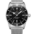 Breitling Breitling Superocean Heritage B20 Automatic 46 AB2020121B1A1  AB2020121B1A1 механические мужские часы черный циферблат, браслет нержавеющая сталь — вид спереди