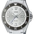 Casio Casio Collection MDV-107D-7A  MDV-107D-7A кварцевые мужские часы серебристый циферблат, браслет нержавеющая сталь — вид спереди