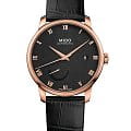 Mido Mido Baroncelli Power Reserve M027.428.36.053.00  M0274283605300 механические мужские часы черный циферблат, браслет кожаный — вид спереди